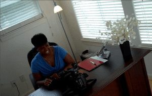 Dr. S.O.S. cutting up during the office scene